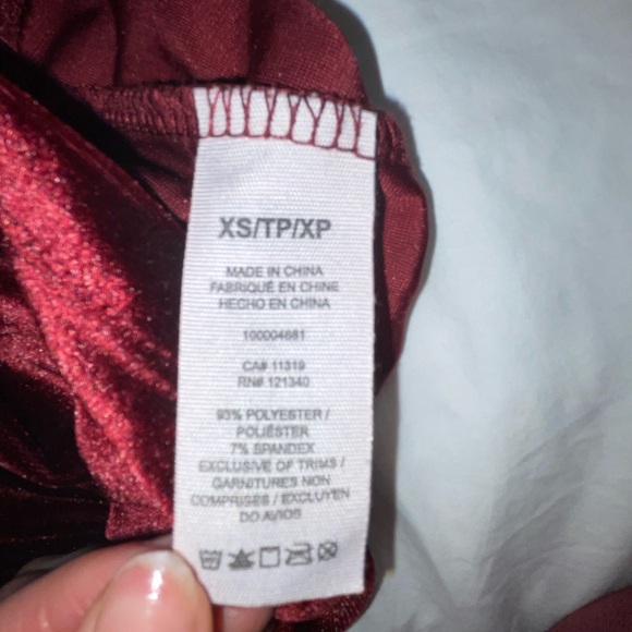 Garage Burgundy Velvet Top - Picture 4 of 4